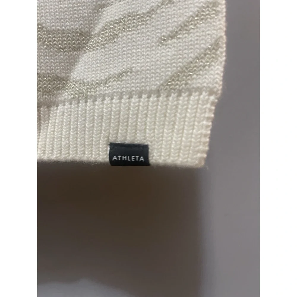 Athleta Animal Print Chantilly Cream Sparkly Scarf NWOT  70